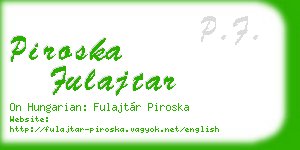 piroska fulajtar business card
